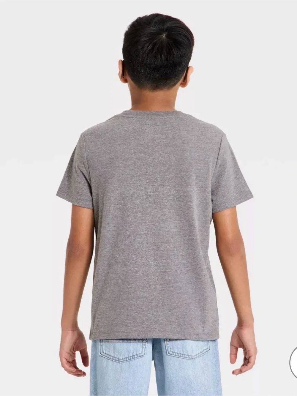 Cat & Jack Short Sleeve Crewneck Tee - Heather Gray